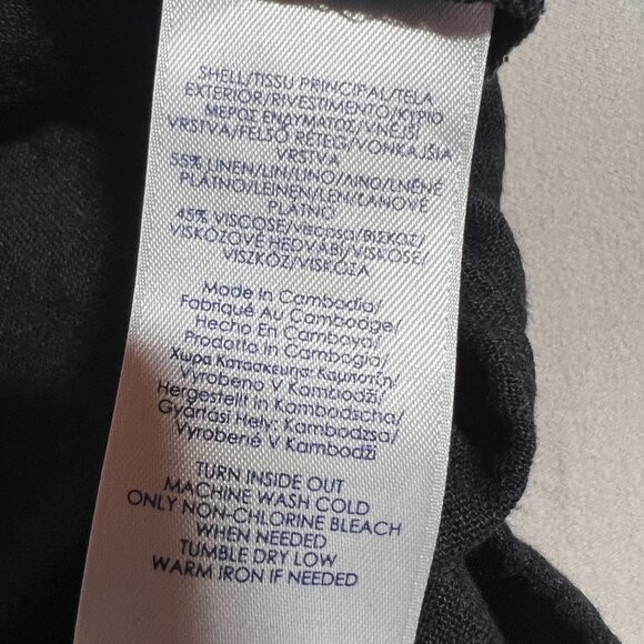 Chaps Black Linen Blend Wide Leg Pull-On Pants size XXL - Picture 5 of 5